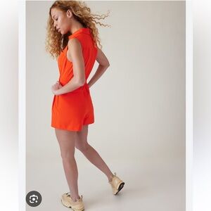 Athleta Brooklyn orange Romper size 6